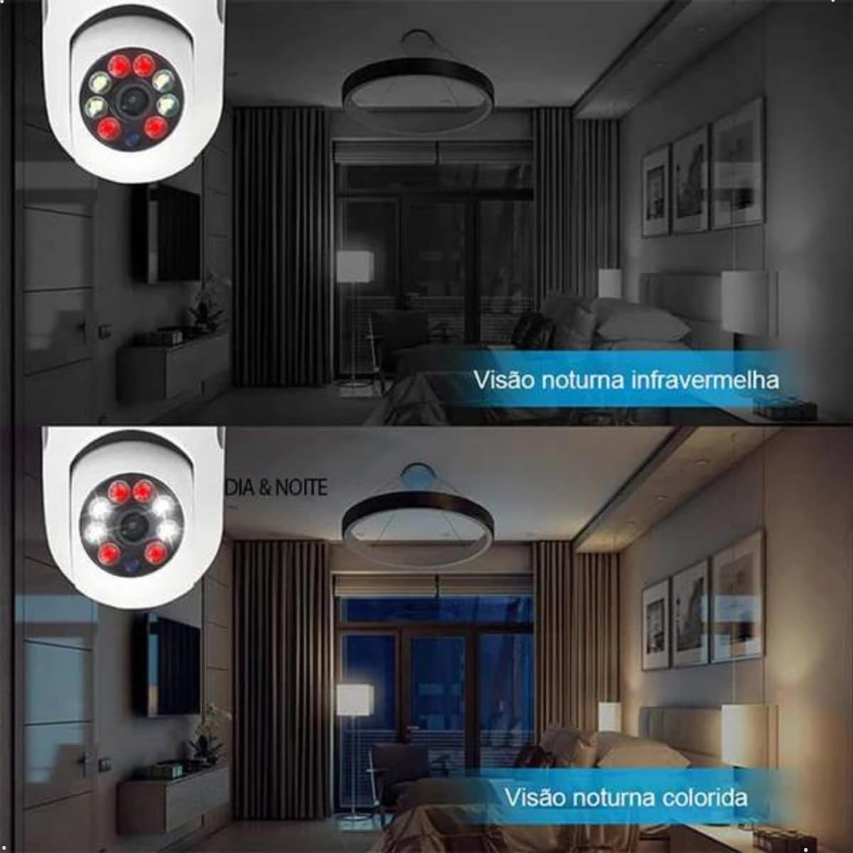 Câmera de Segurança - WiFi Resolução Full HD 1080p Com Visão Noturna