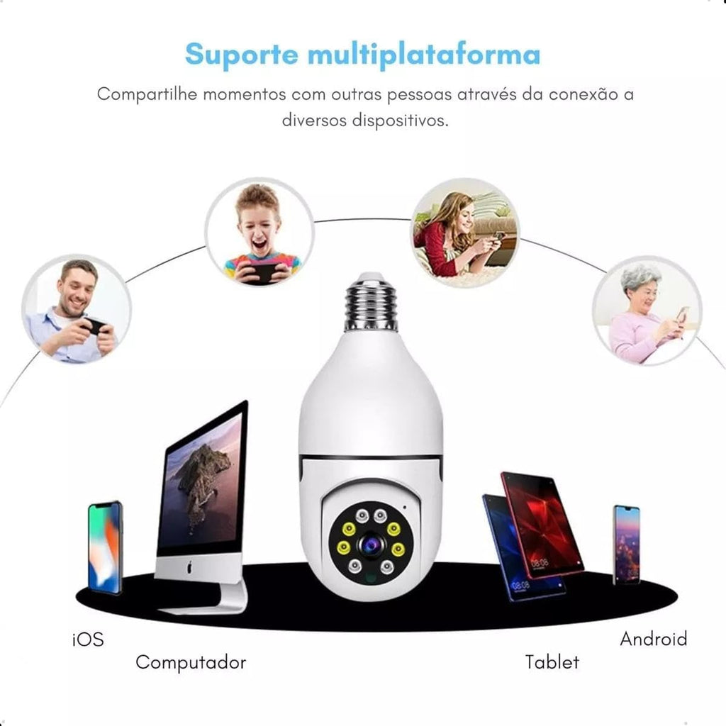 Câmera de Segurança - WiFi Resolução Full HD 1080p Com Visão Noturna