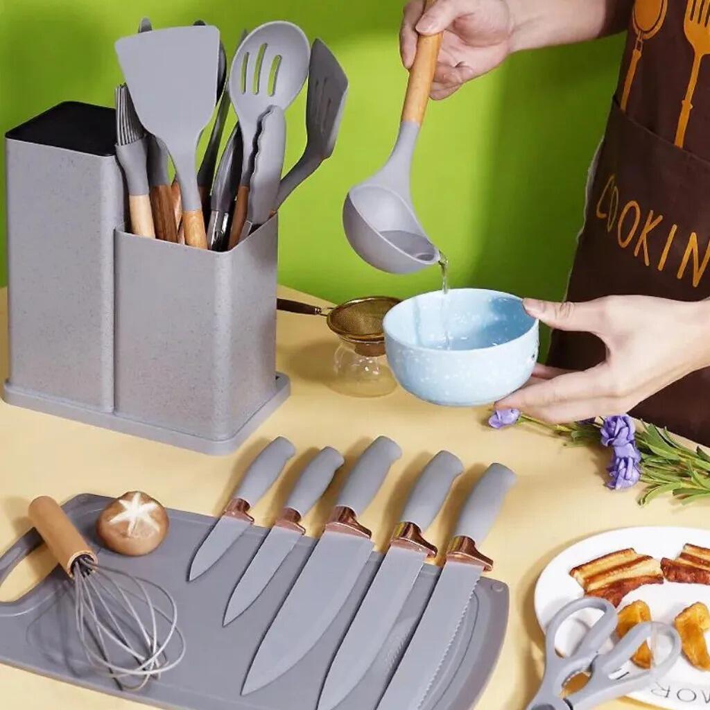 Kit de Utensílios de Cozinha com 19 Peças