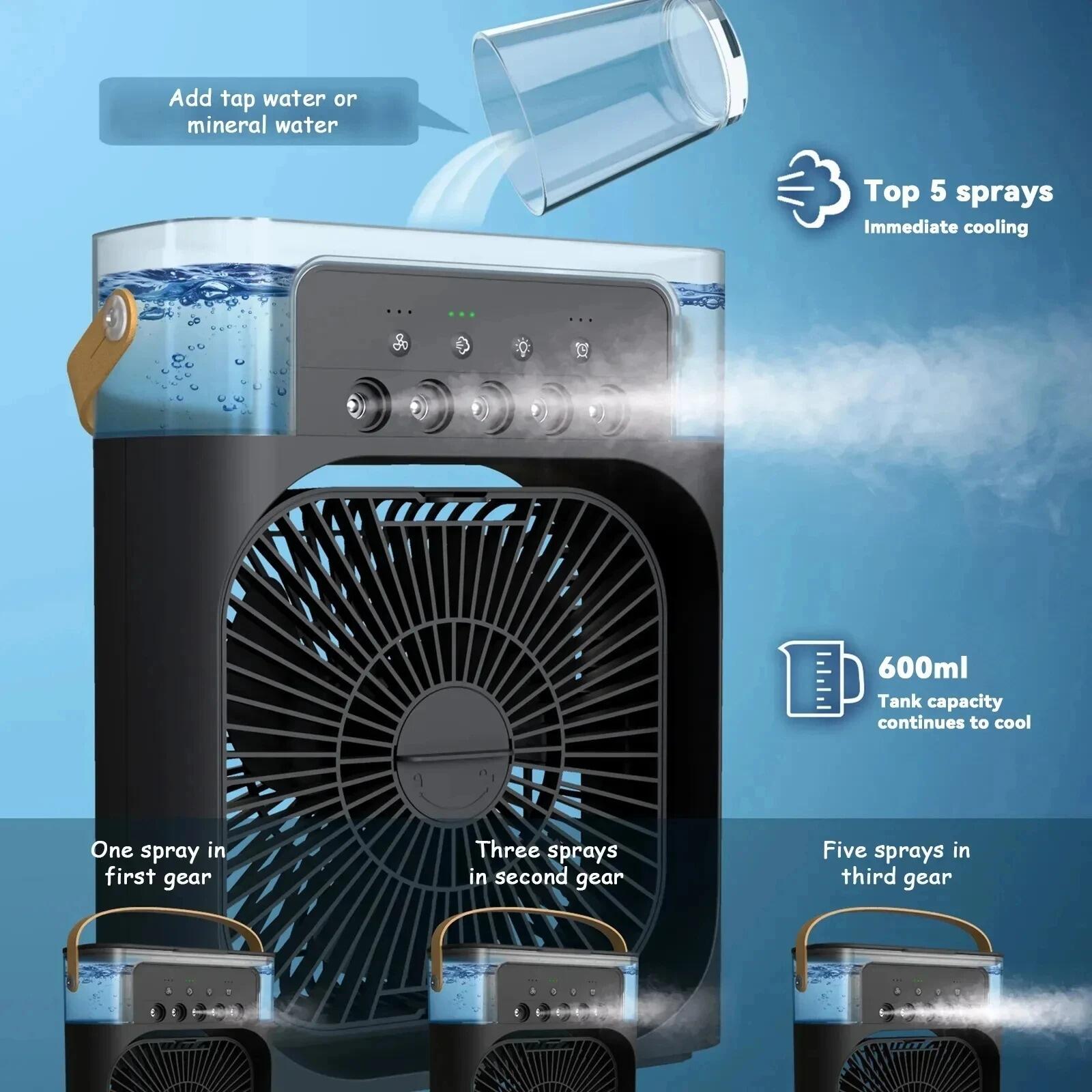 Ar Condicionado Portátil + Ventilador + Climatizador