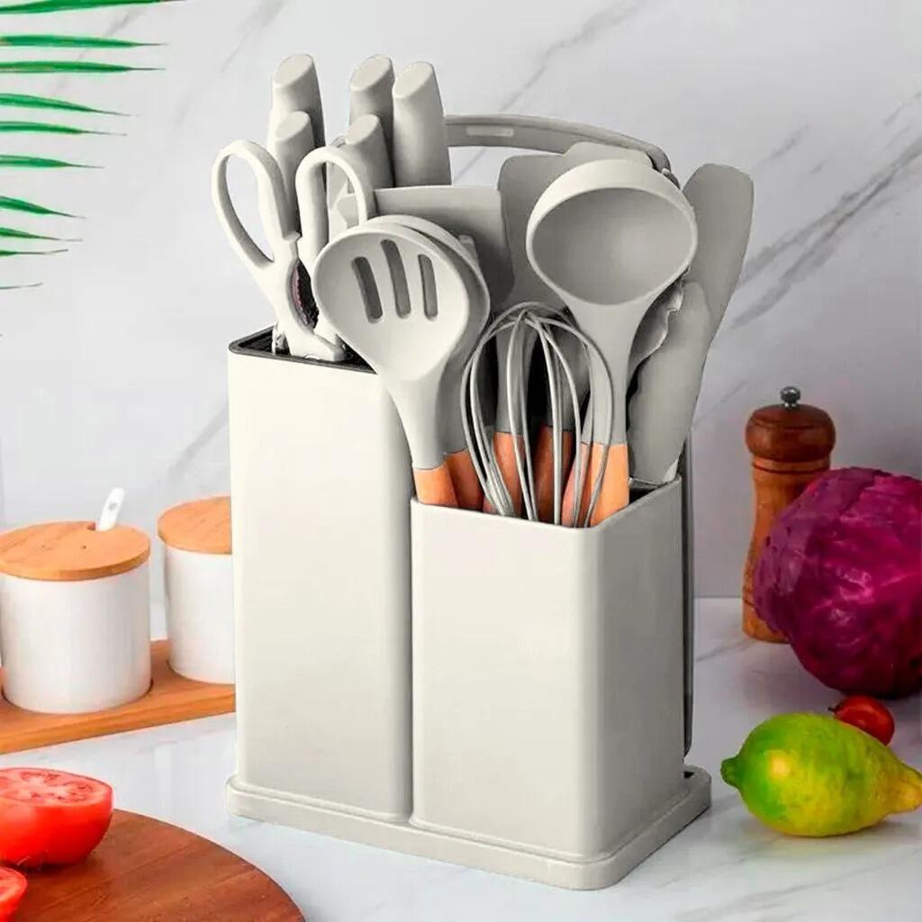 Kit de Utensílios de Cozinha com 19 Peças